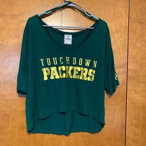 VS Pink Crop Packers Shirt